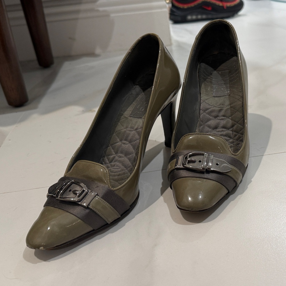 Elegant Olive Green Women's Shoes